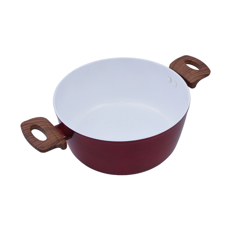 Forged Aluminum Casserole with white ceramic