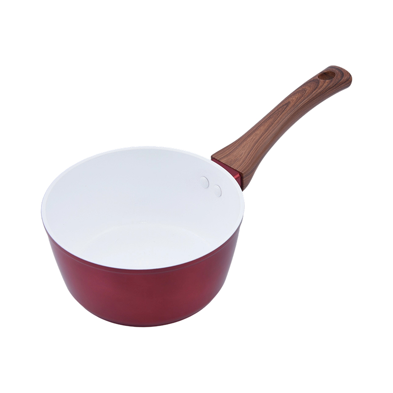 Forged Aluminum Sauce Pan with white ceramic