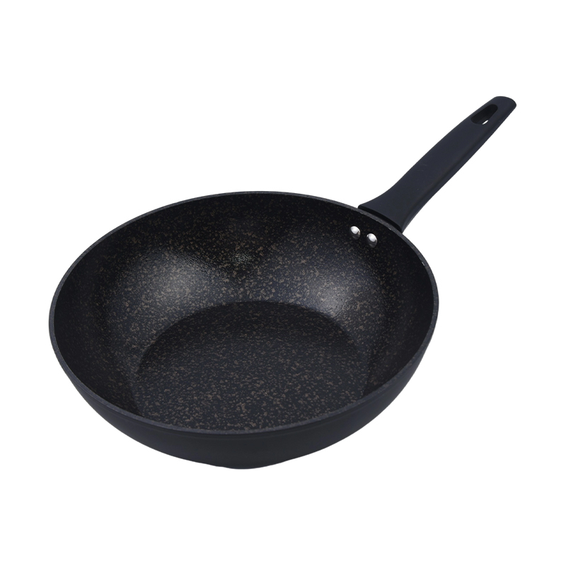 Forged Aluminum Cookware Set with Black Gold Marble Ceramic Coating