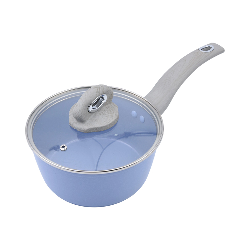 Forged Aluminum Sauce Pan with Blue Ceramic Coating