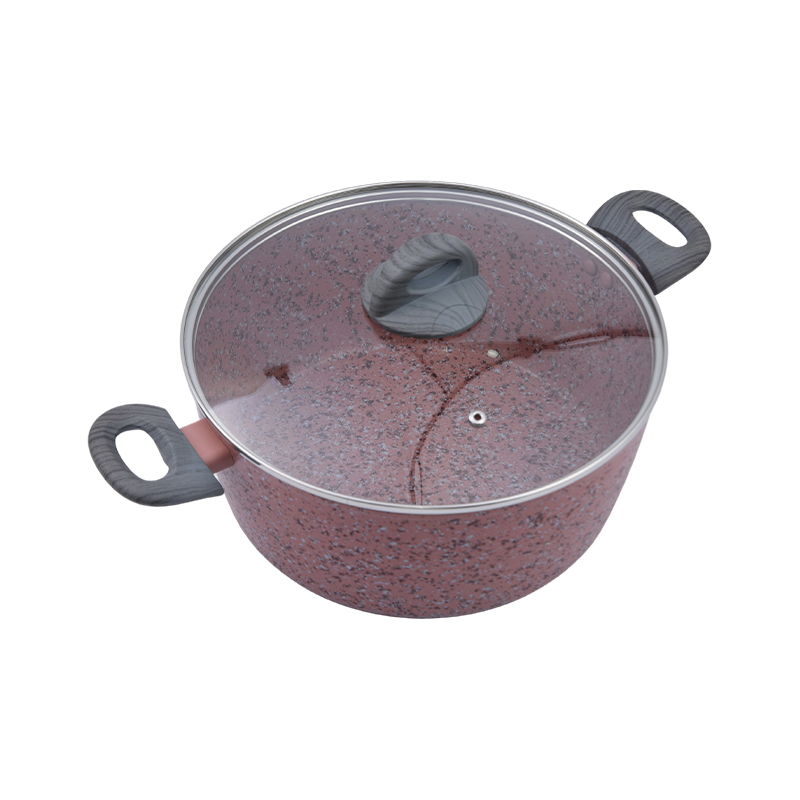 Forged Aluminum Casserole with Pink Granite