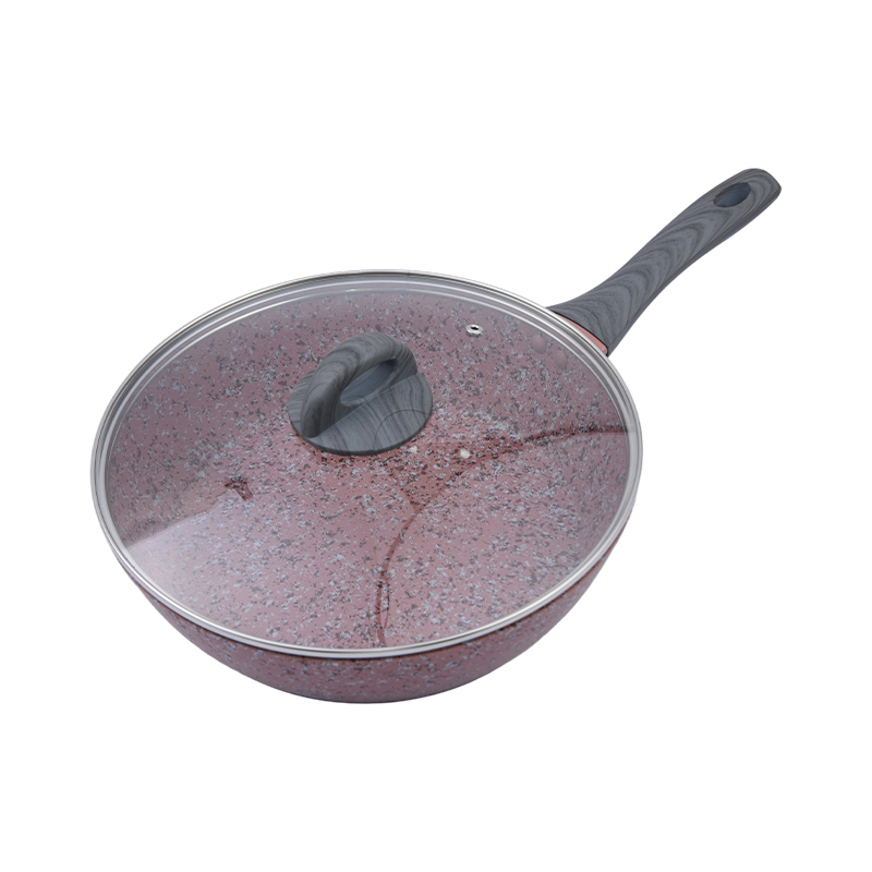 Forged Aluminum Cookware Set with Pink Granite Nonstick Coating