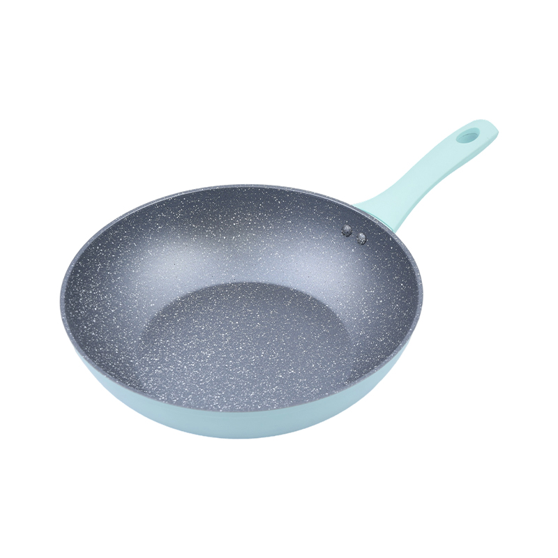 Forged Aluminum Cookware Set with Classic Grey Marble Ceramic Coating