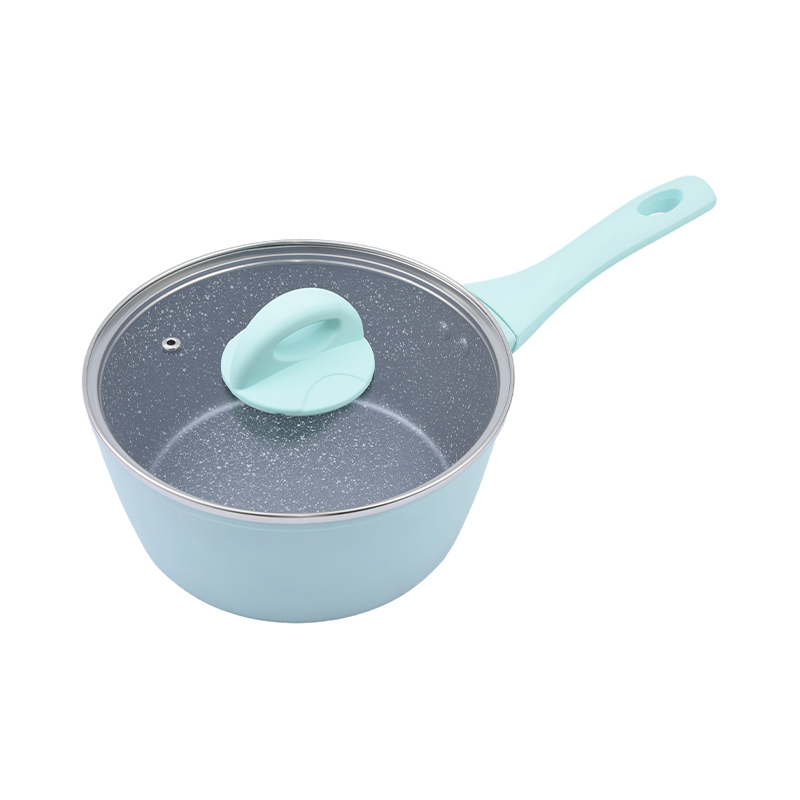 Forged Aluminum Sauce Pan Grey Marble