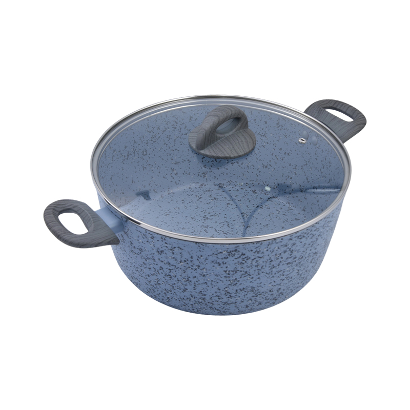 Forged Aluminum Casserole with Blue Granite