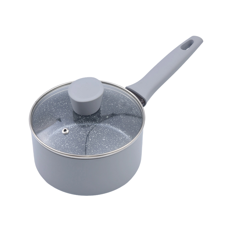 Pressed Aluminum Sauce Pan Cream Marble