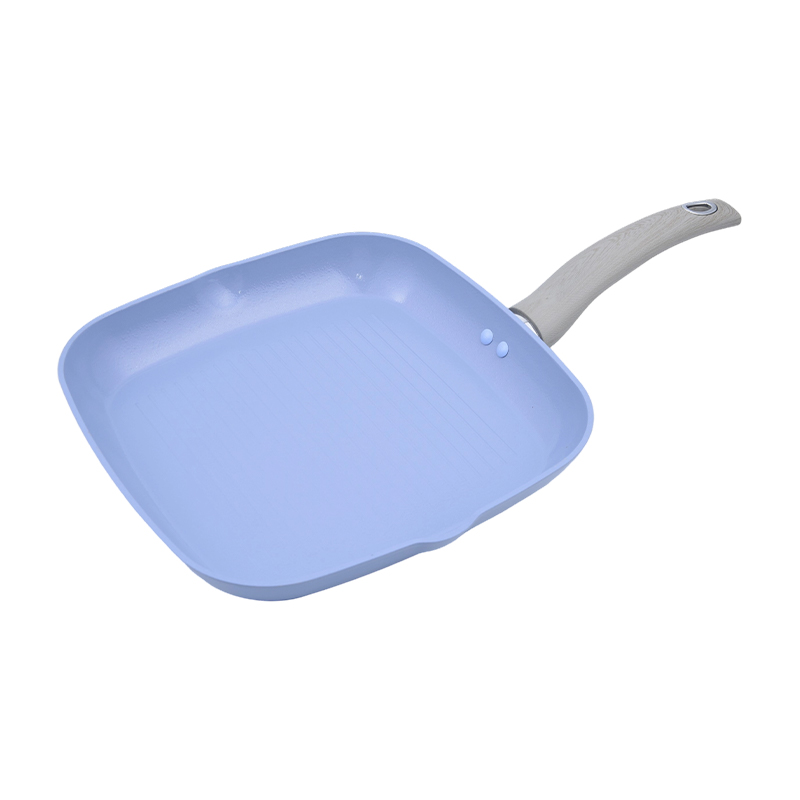 Forged Aluminum Grill Pan with Blue Ceramic Coating