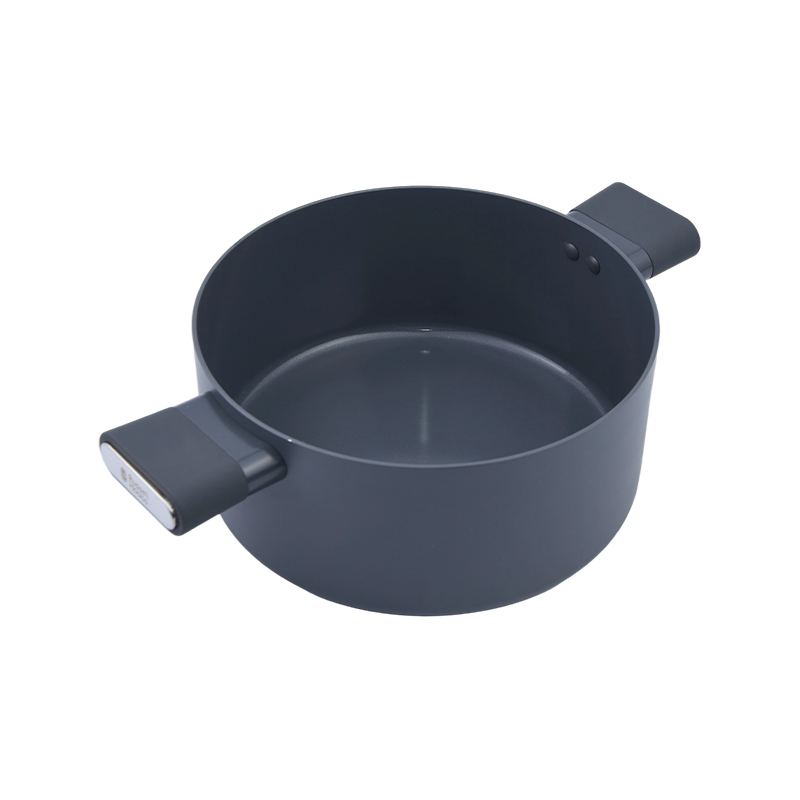 Pressed Aluminum Casserole Grey Ceramic