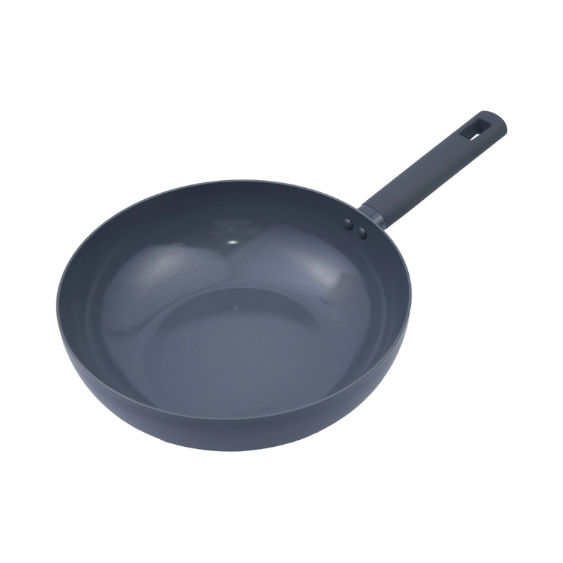 Pressed Aluminum Wok Black Marble