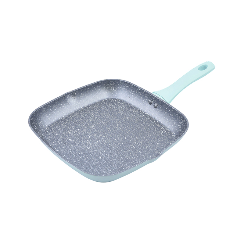 Forged Aluminum Grill Pan with Grey Marble